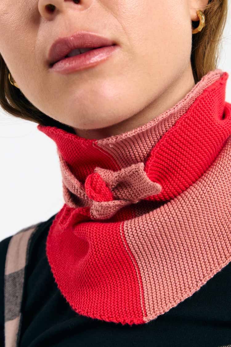 ALMA SCARF BICOLOR RED