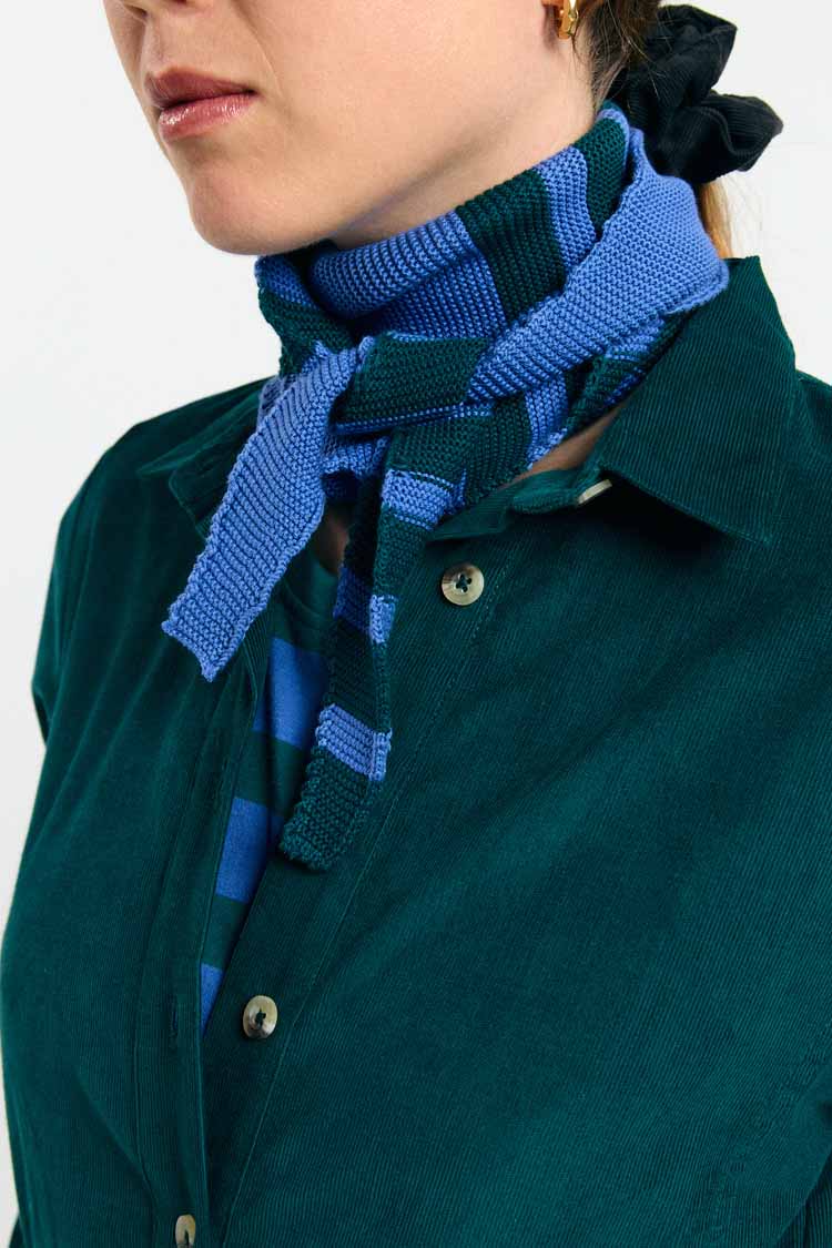 ALMA SCARF STRIPES BLUE