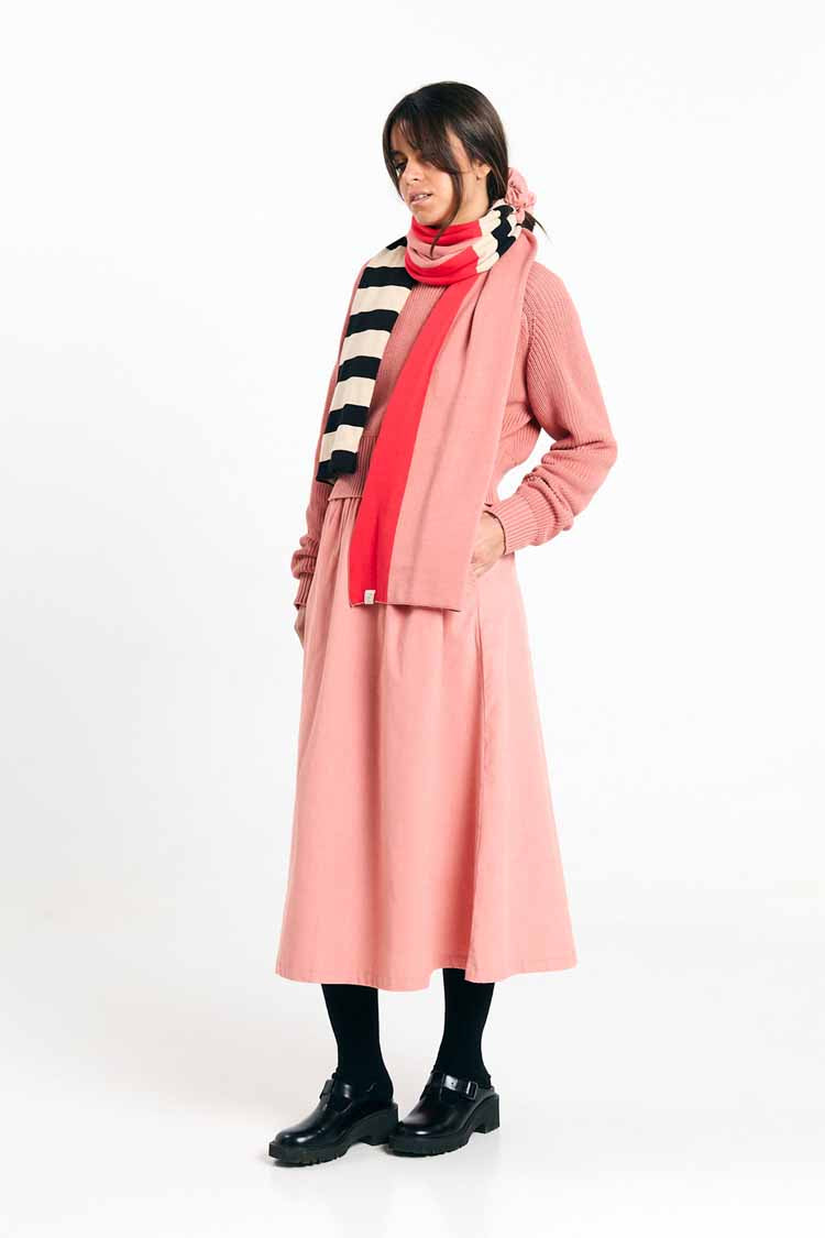 LONDON SCARF STRIPE RED