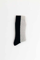 BICOLOR SOCKS WOOL BLACK