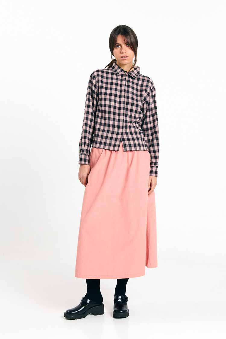 VILA SHIRT CHECK BLACK