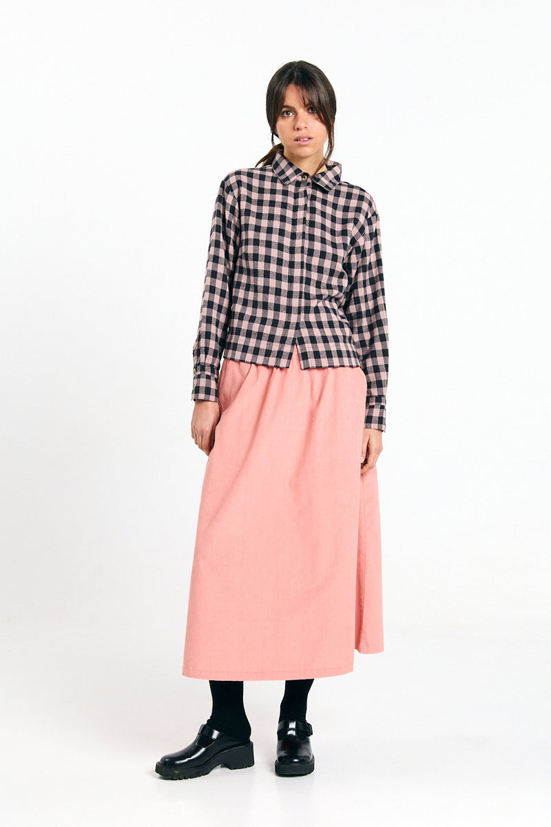 VILA SHIRT CHECK BLACK