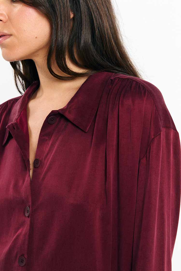 LOUSA SHIRT BURGUNDY