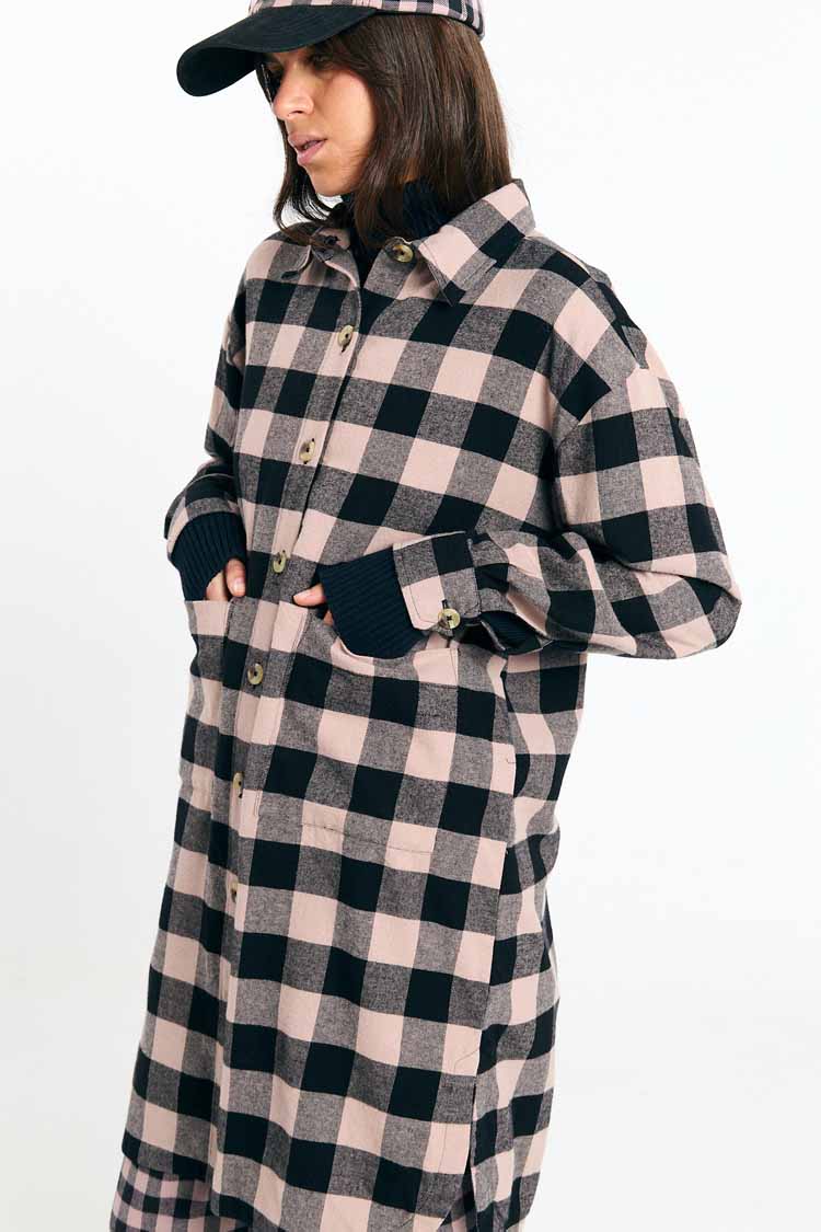 SEIA OVERSHIRT CHECK BLACK