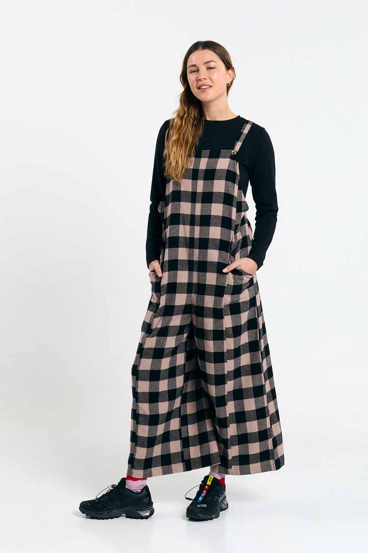 MIRA JUMPSUIT CHECK BLACK