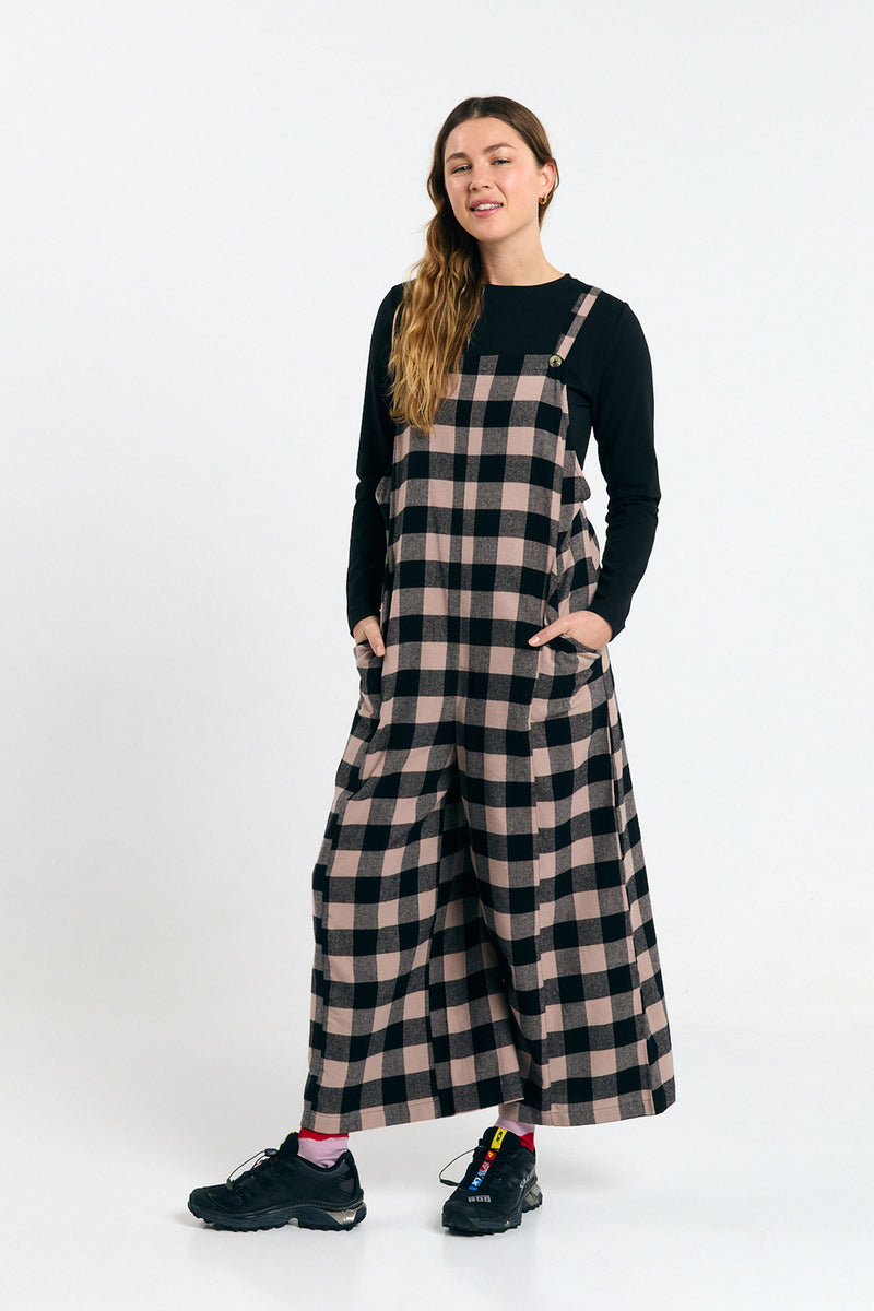 MIRA JUMPSUIT CHECK BLACK