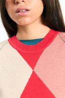 RELVAS VEST ARGYLE RED
