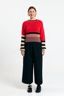 NELAS JUMPER STRIPES RED