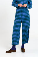 AVIS PANTS CHECK BLUE