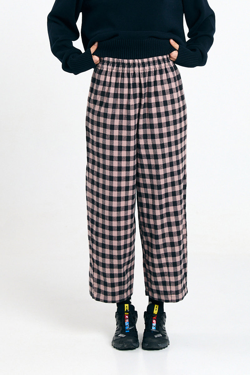 AVIS PANTS CHECK BLACK