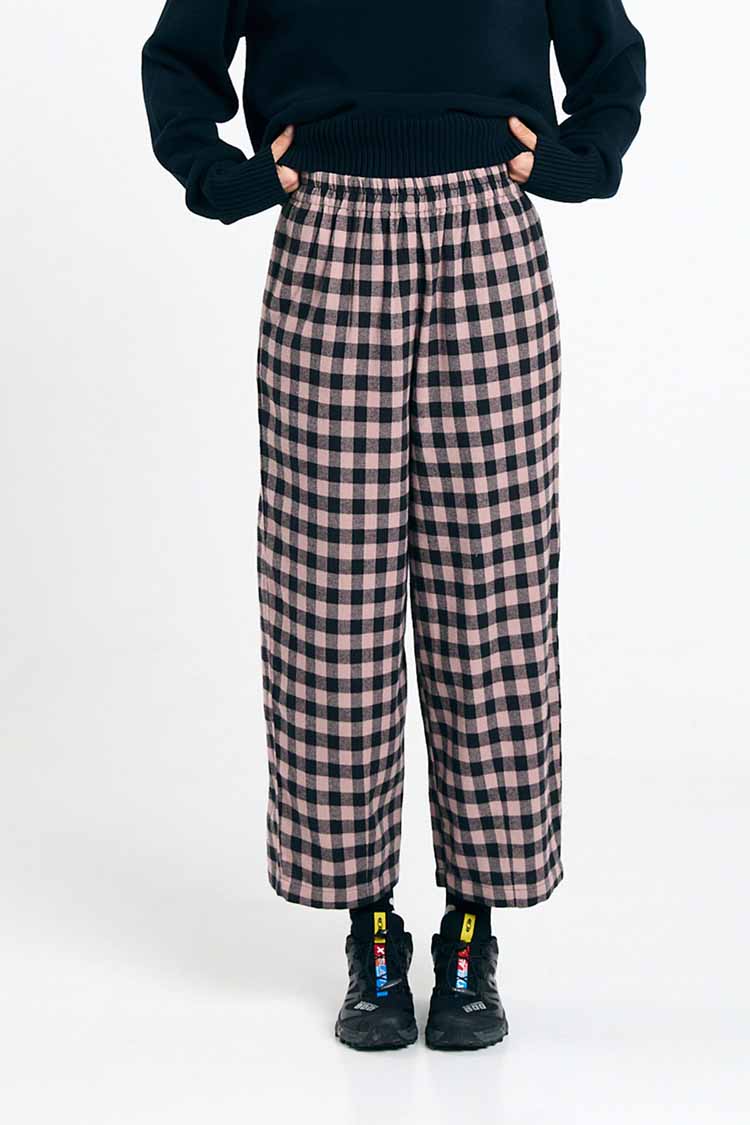 AVIS PANTS CHECK BLACK