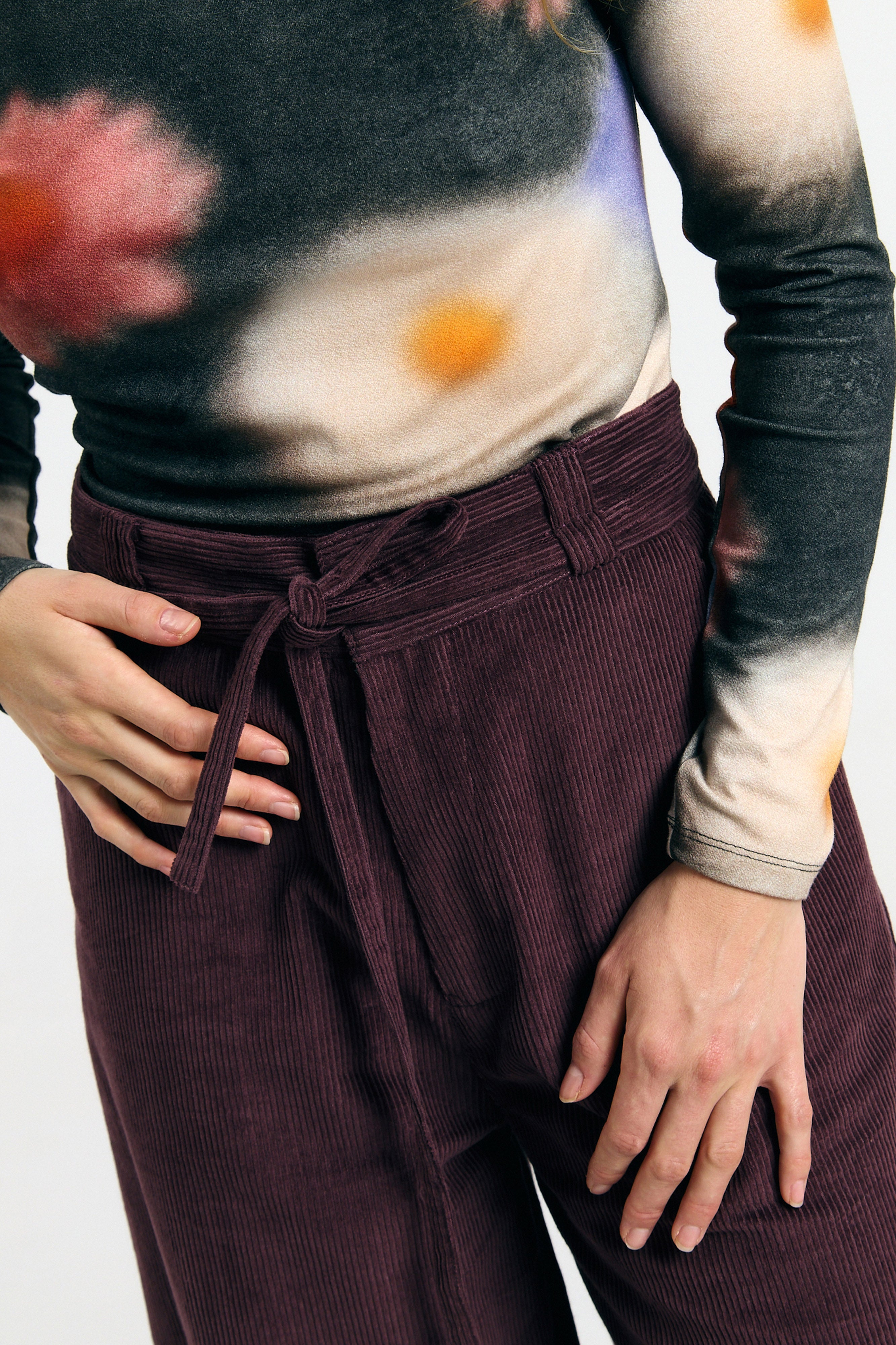 SILVES PANTS CORD BROWN