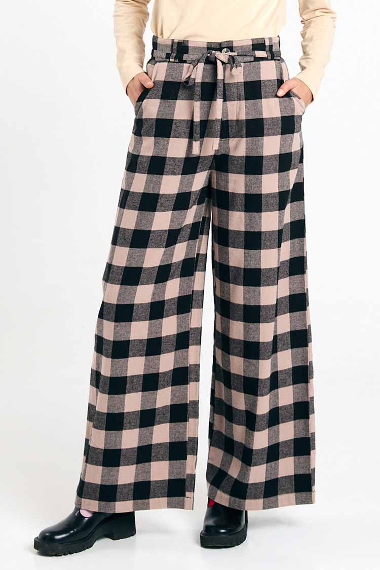 SILVES PANTS CHECK BLACK
