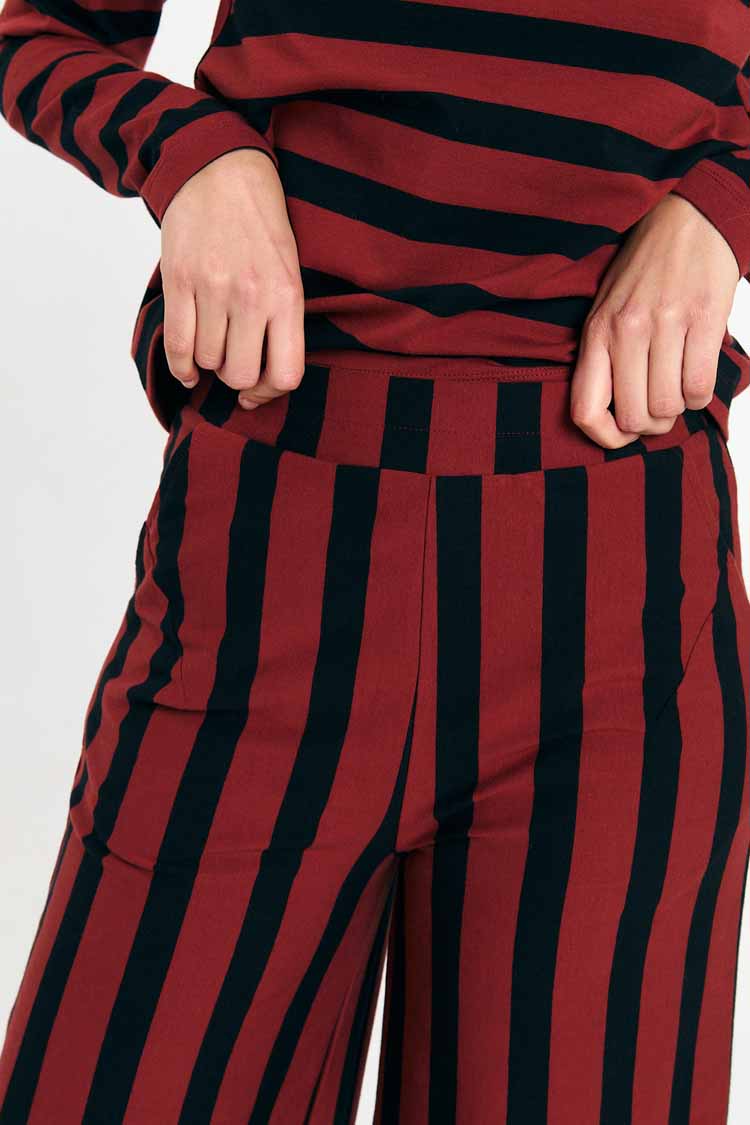 PALAU PANTS STRIPES BRICK