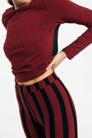 ULMO LEGGINGS STRIPES BRICK