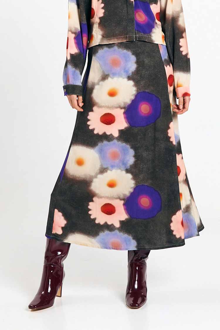 BORNEO SKIRT PRINT BLOSSOM