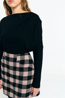 FARO SKIRT CHECK BLACK