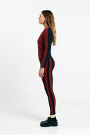 ULMO LEGGINGS STRIPES BRICK