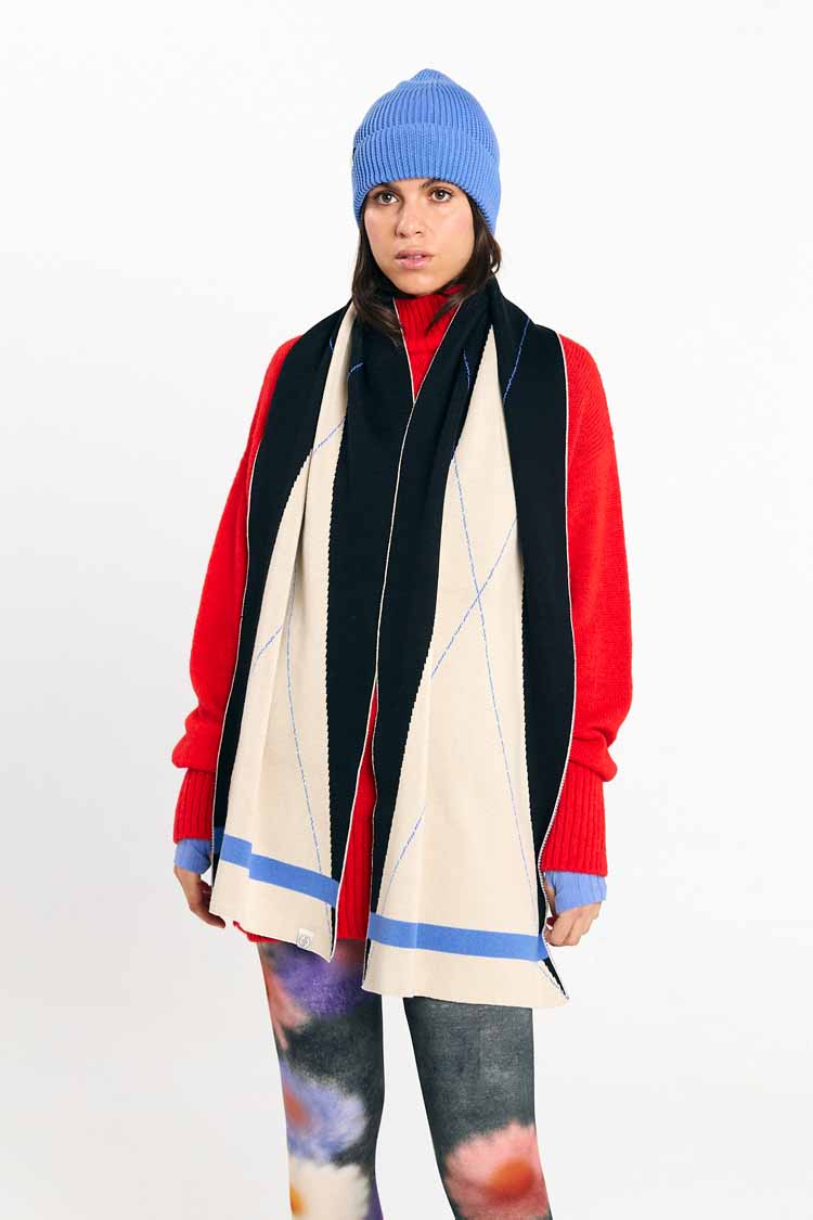 LONDON SCARF ARGYLE BLACK