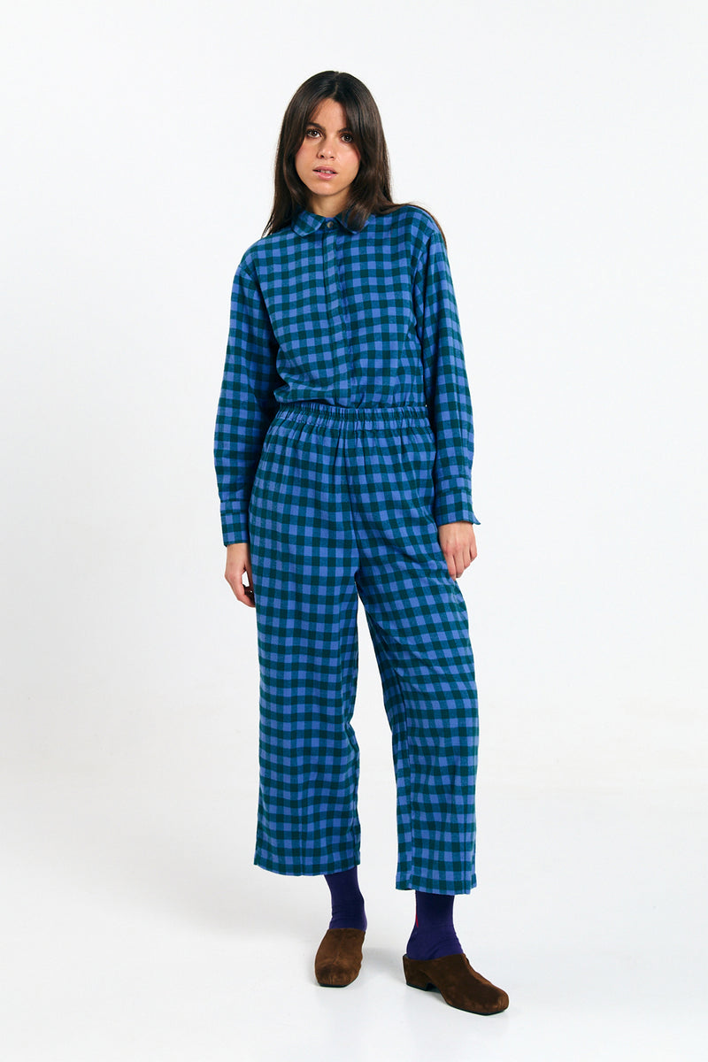 VILA SHIRT CHECK BLUE
