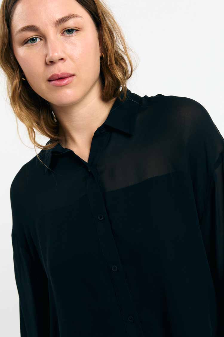 SAMARRA SHIRT SCHIFFON BLACK