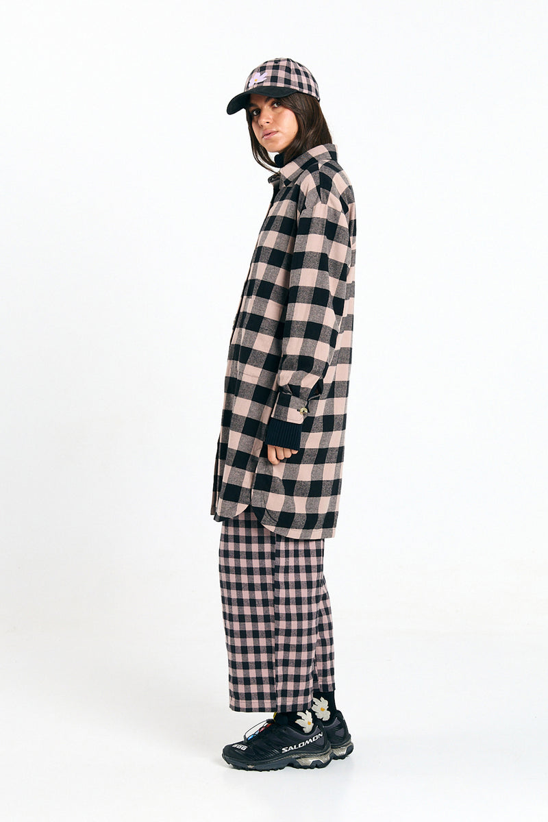 SEIA OVERSHIRT CHECK BLACK