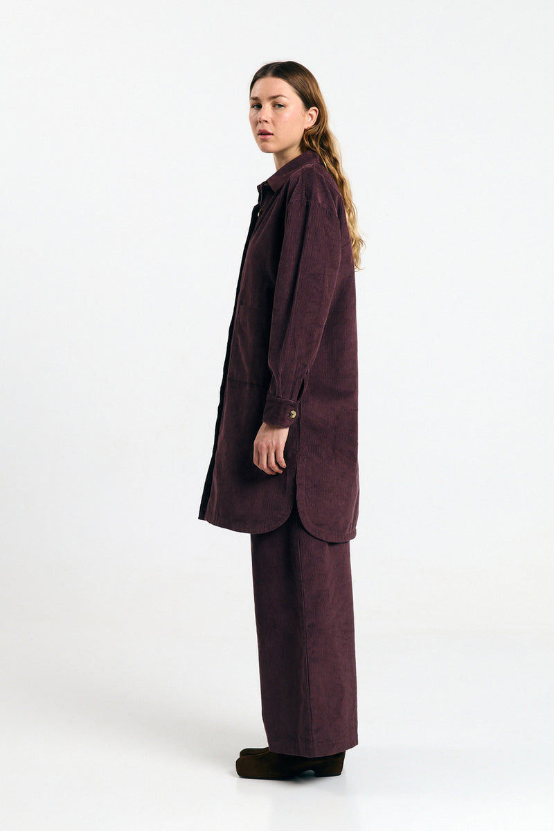 SEIA OVERSHIRT CORD BROWN