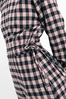 OTA DRESS CHECK BLACK