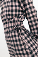 OTA DRESS CHECK BLACK