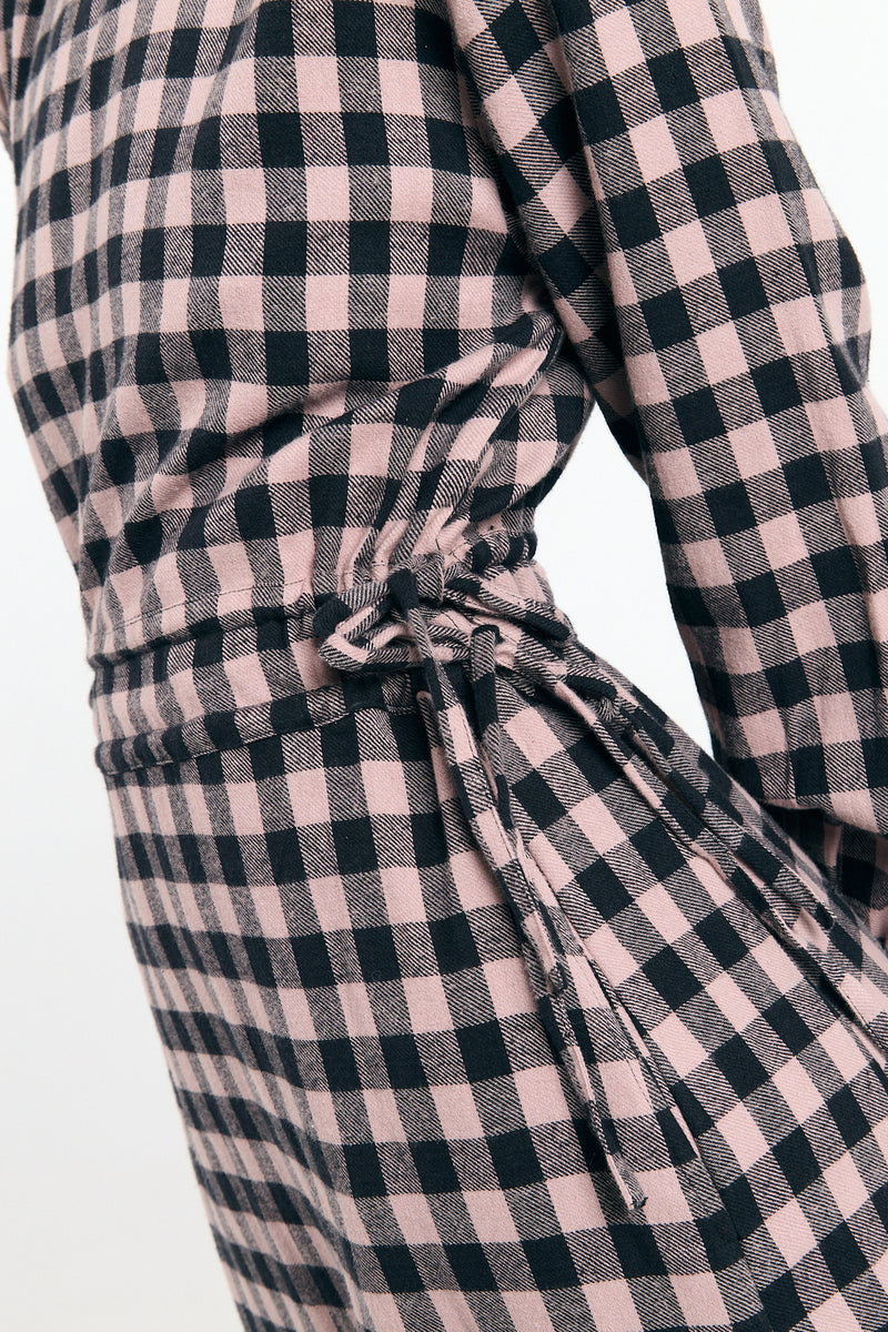 OTA DRESS CHECK BLACK
