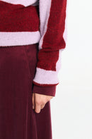 BABOL JUMPER STRIPES BRICK