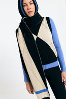 RELVAS VEST ARGYLE BLACK