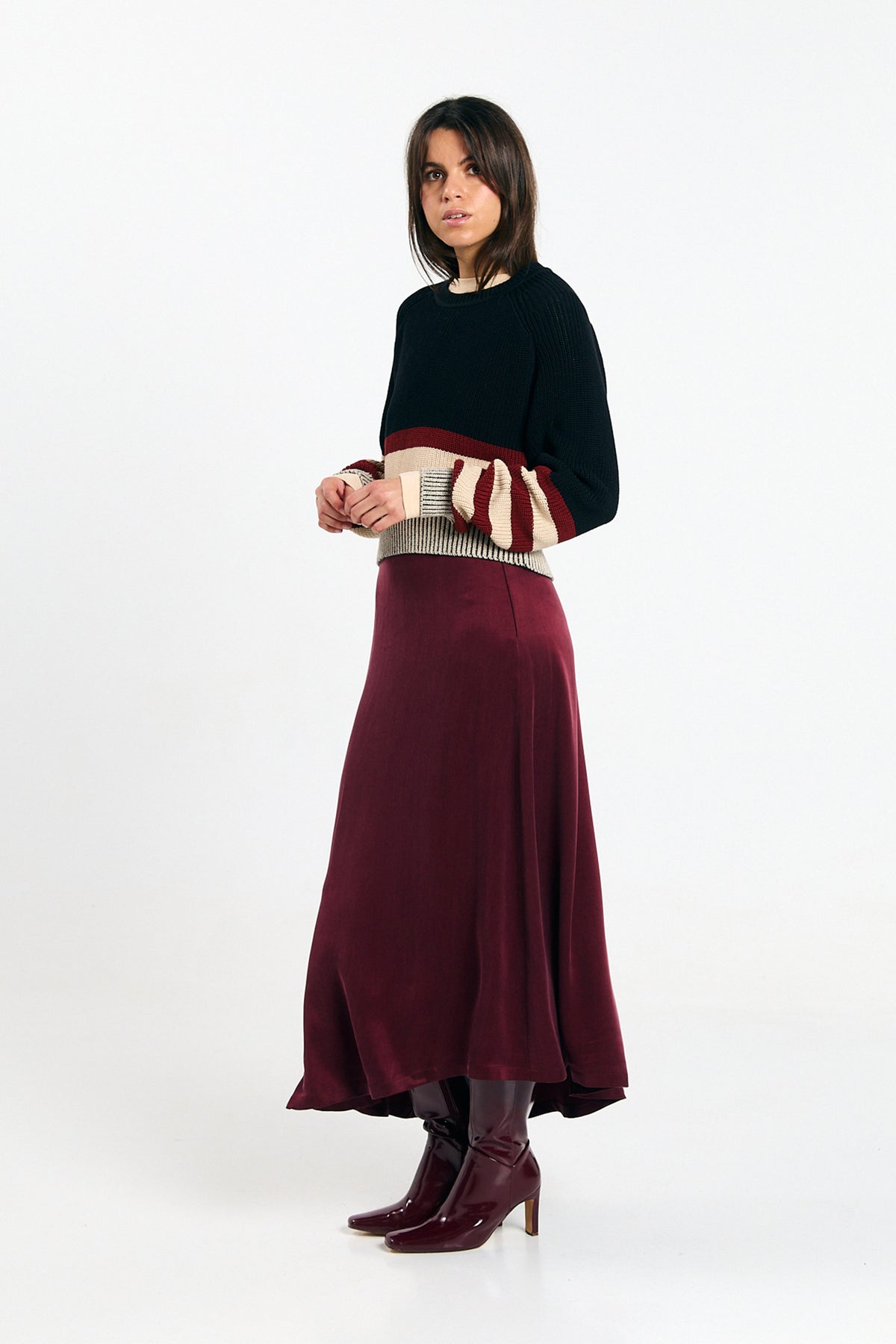 NELAS JUMPER STRIPES BLACK