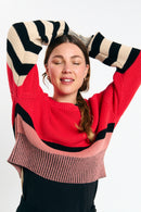 NELAS JUMPER STRIPES RED
