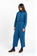 AVIS PANTS CHECK BLUE