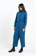 AVIS PANTS CHECK BLUE