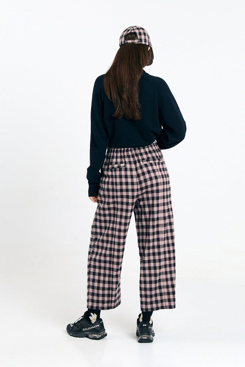 AVIS PANTS CHECK BLACK