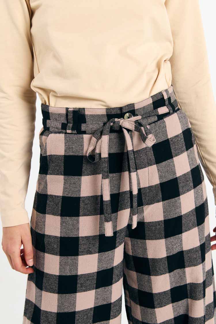 SILVES PANTS CHECK BLACK