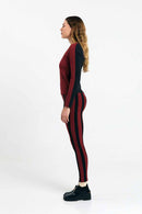 ULMO LEGGINGS STRIPES BRICK