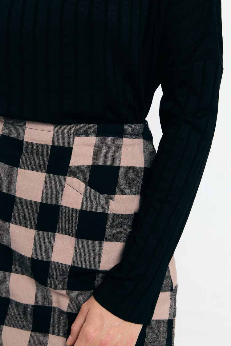 FARO SKIRT CHECK BLACK