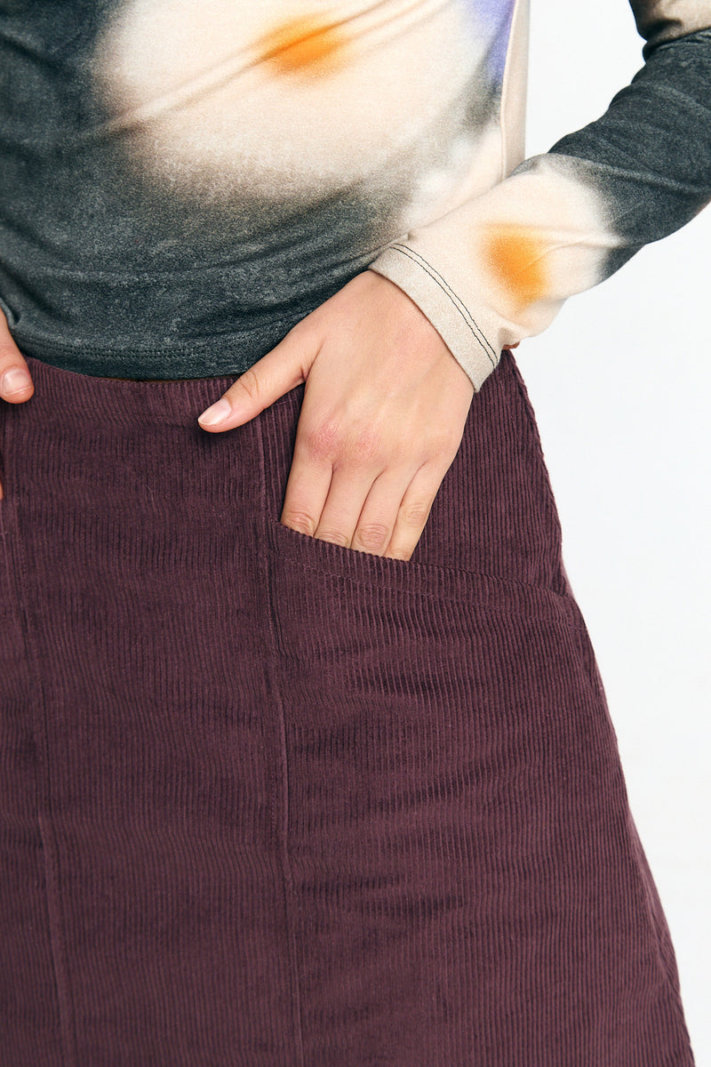 FARO SKIRT CORD BROWN