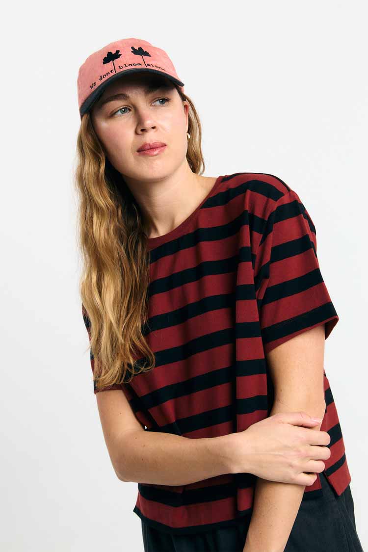 ISQUIA TOP STRIPES BRICK