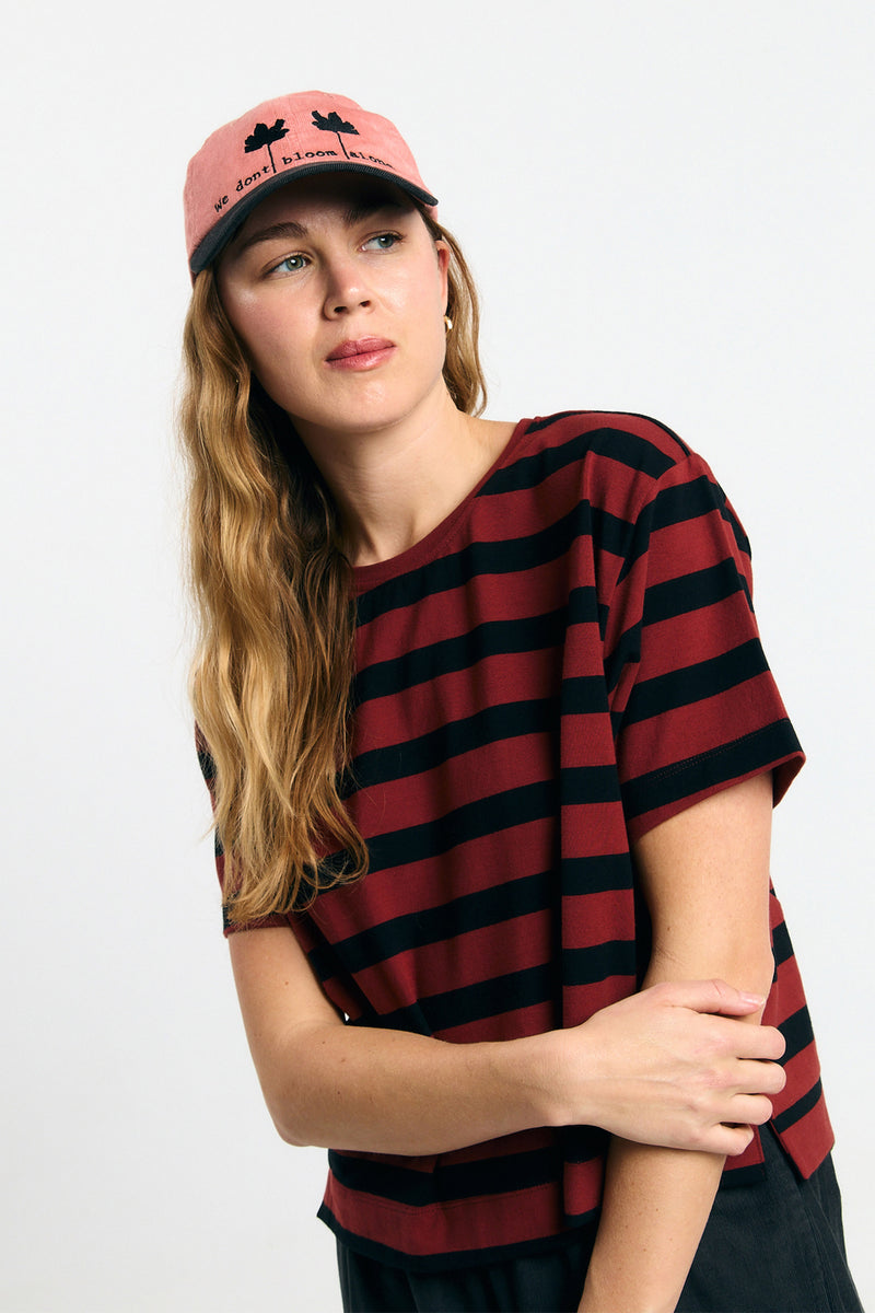 ISQUIA TOP STRIPES BRICK