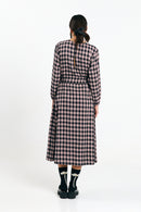 OTA DRESS CHECK BLACK