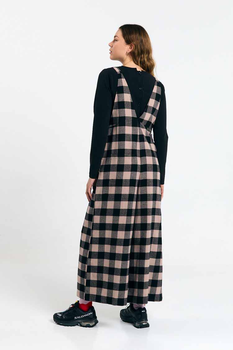 MIRA JUMPSUIT CHECK BLACK