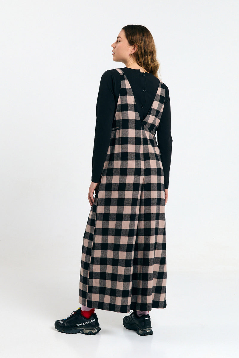 MIRA JUMPSUIT CHECK BLACK