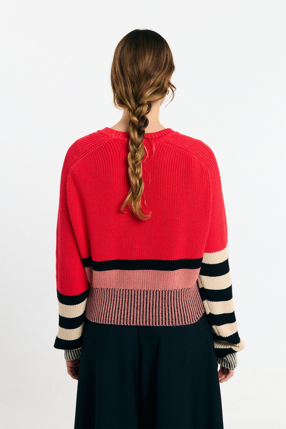 NELAS JUMPER STRIPES RED