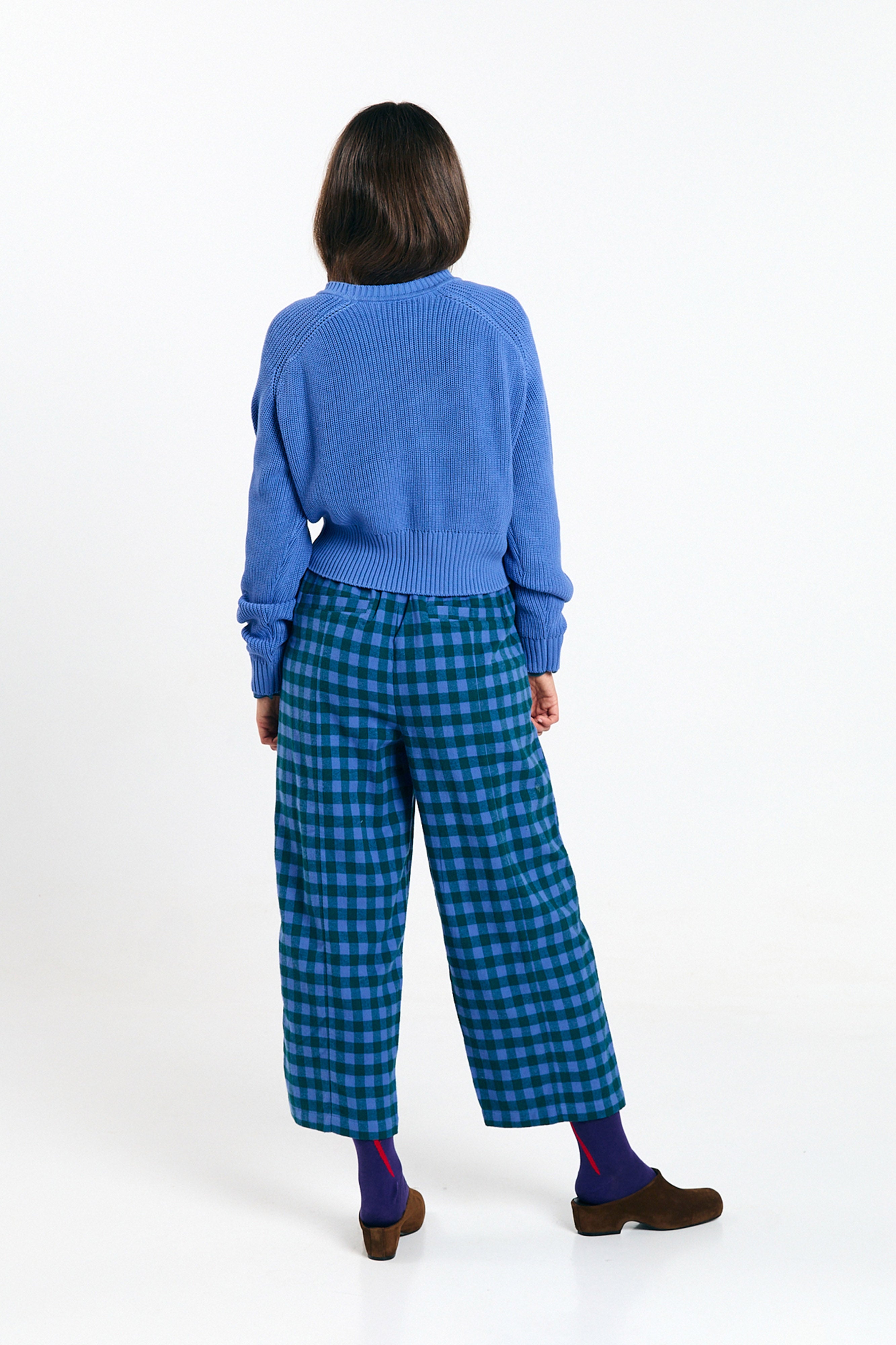 AVIS PANTS CHECK BLUE