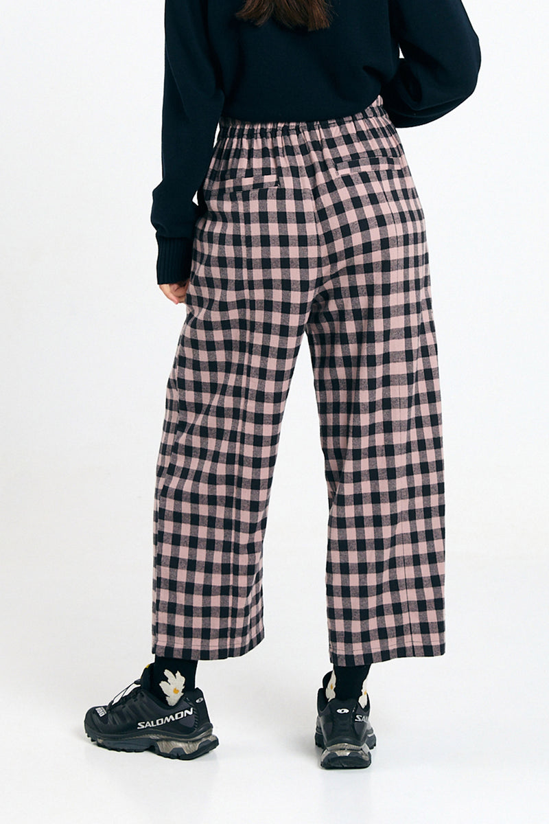 AVIS PANTS CHECK BLACK