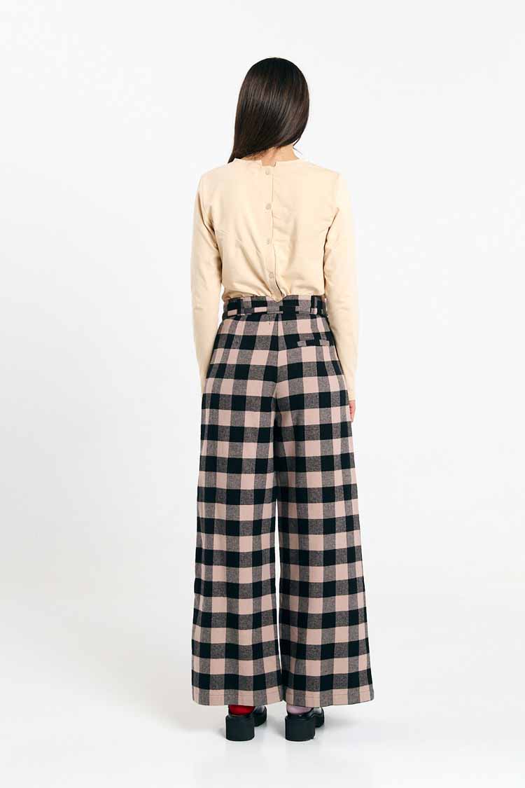 SILVES PANTS CHECK BLACK